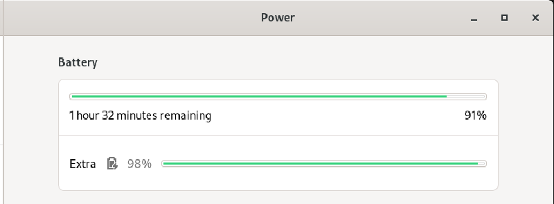 The UPS showing up as the main battery in GNOME 41.