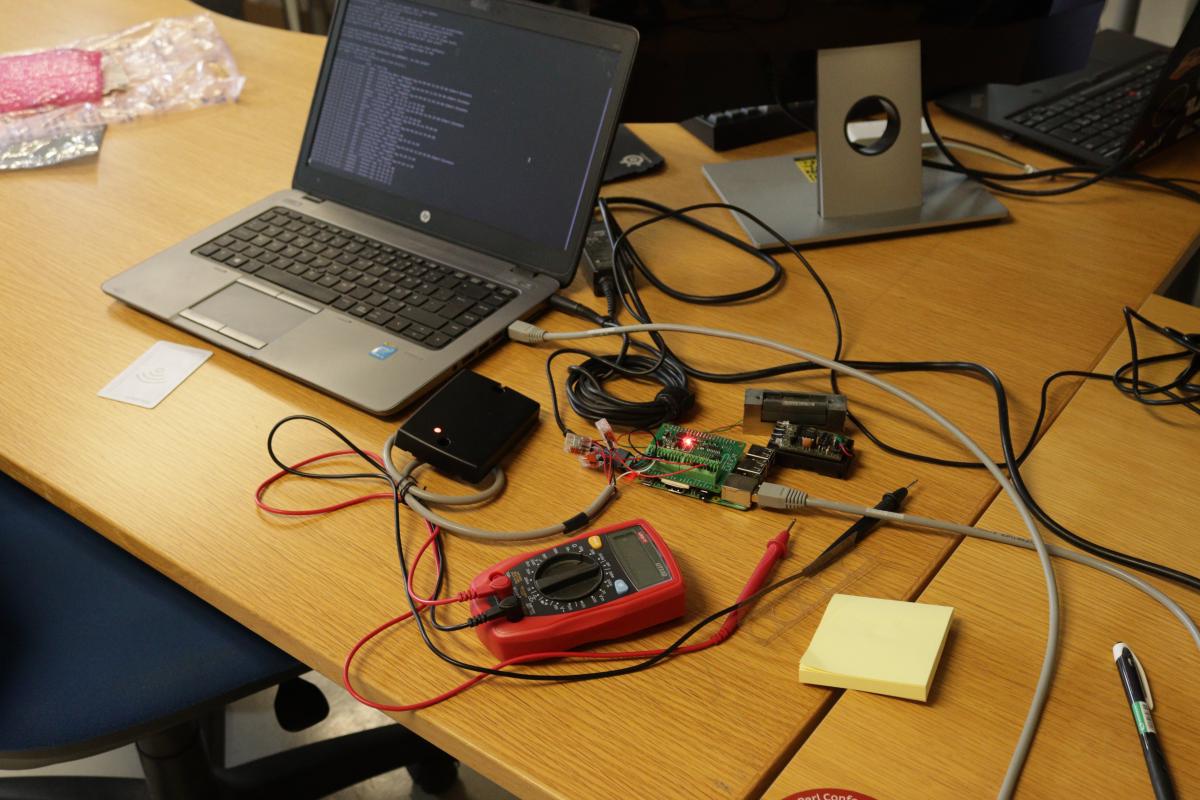 Door controller test setup. Photo by Arti Zirk.