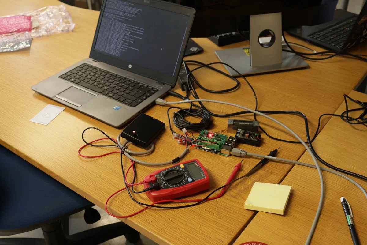 Door controller test setup. Photo by Arti Zirk.