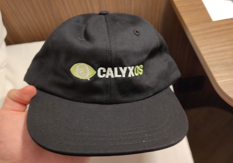 Totally forgot to take a photo of phones running CalyxOS as I was too busy giving the OS a try, but here's a hat!