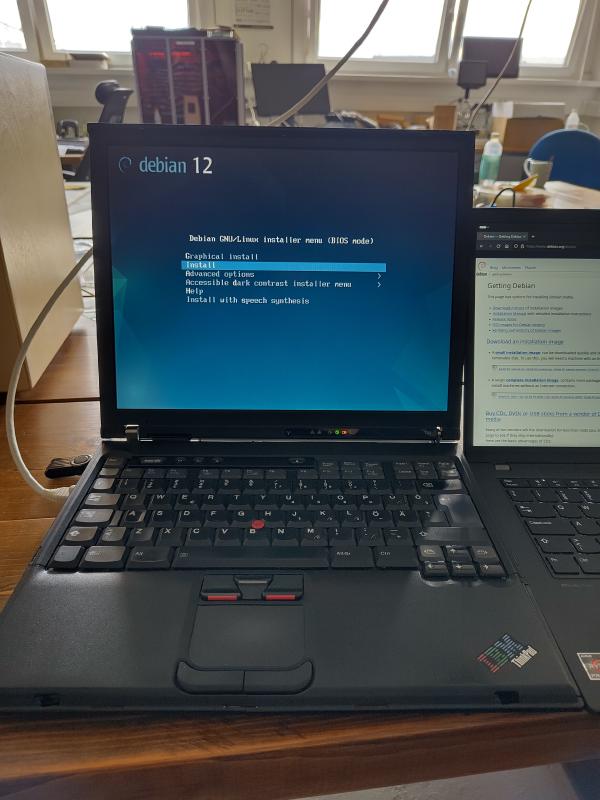 Modern Linux on an ancient laptop.
