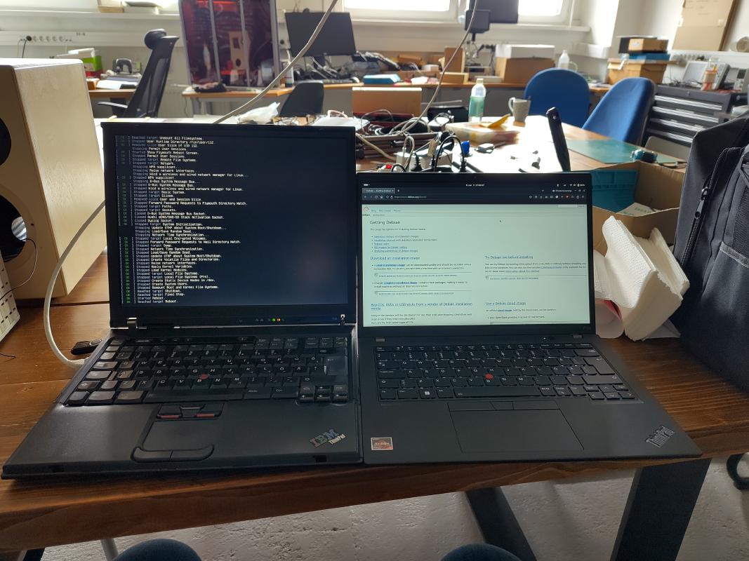 20 years difference, but they still look similar.