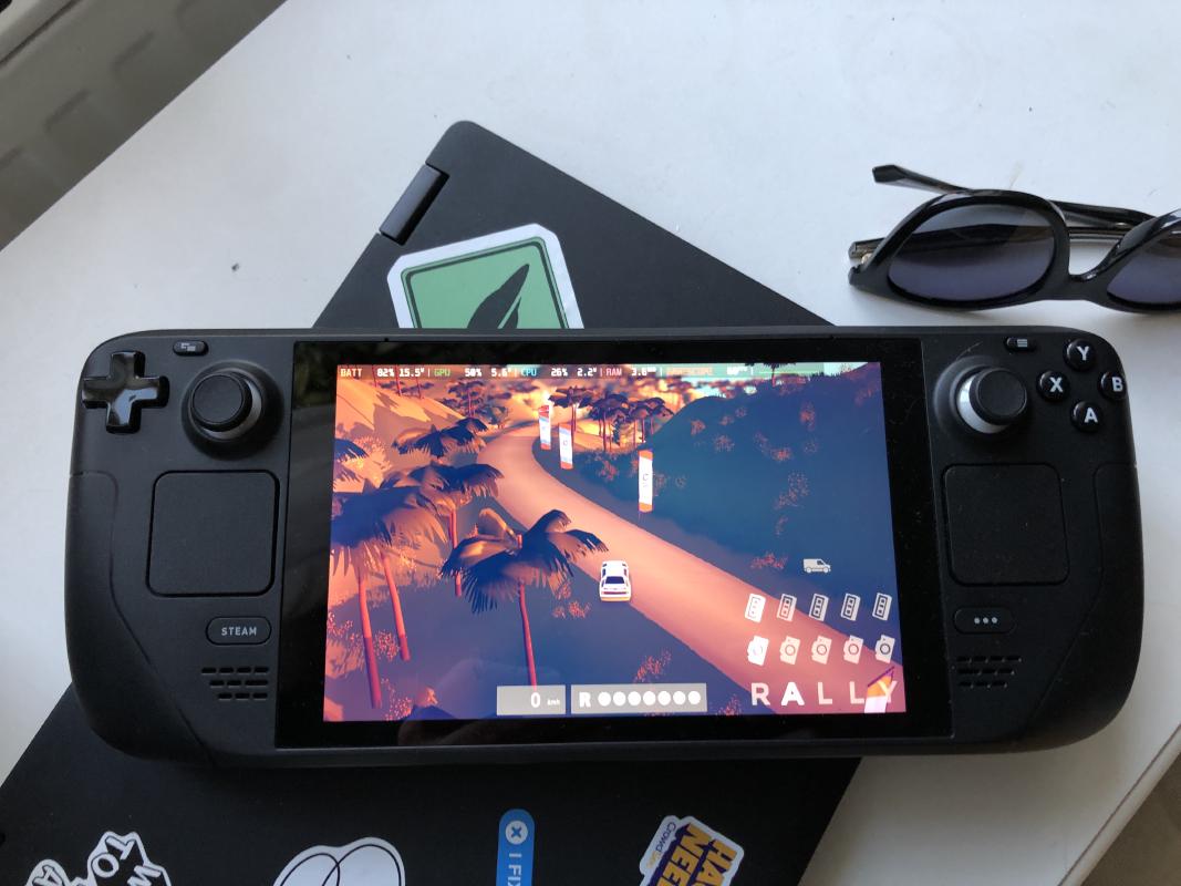 "art of rally" is a great game to play on the Steam Deck.