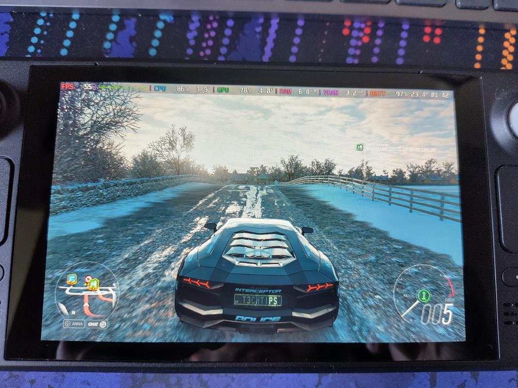 Forza Horizon 4 on the Deck runs surprisingly well after you tweak a few settings.