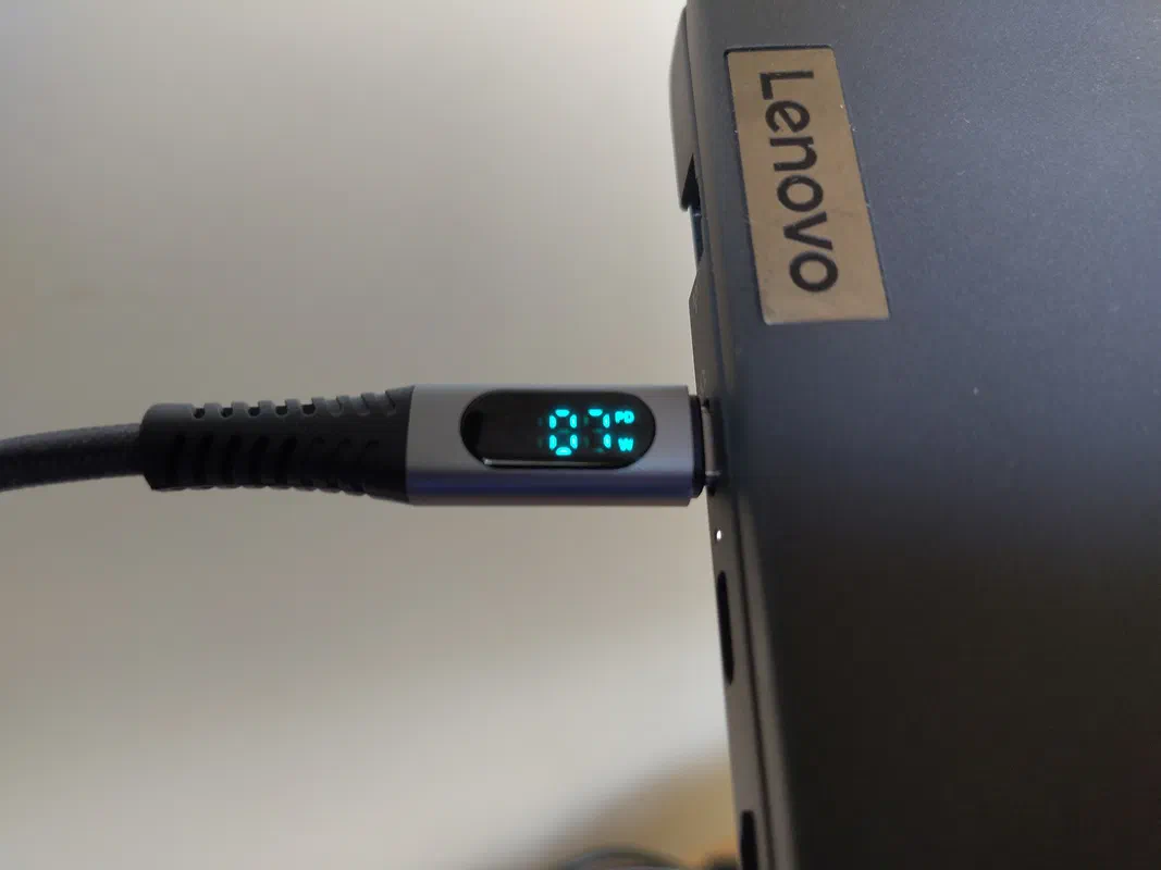 They make USB-C cables with displays now!