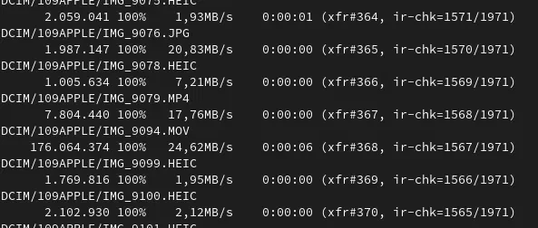 Ah yes, USB 2.0 speeds.