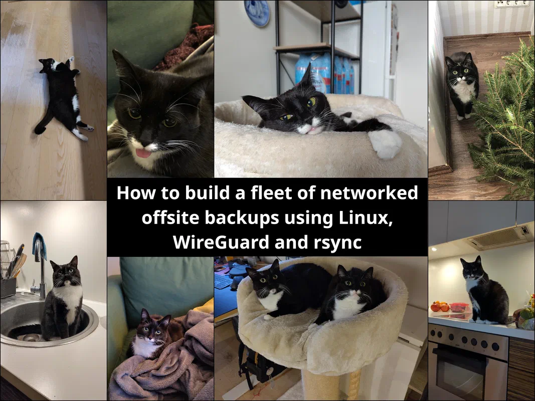 How to build a fleet of networked offsite backups using Linux, WireGuard and rsync