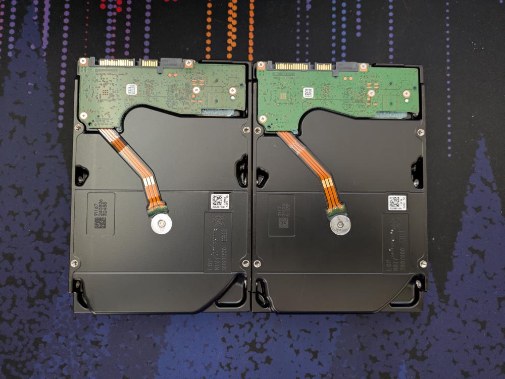 The backside of the drives.
