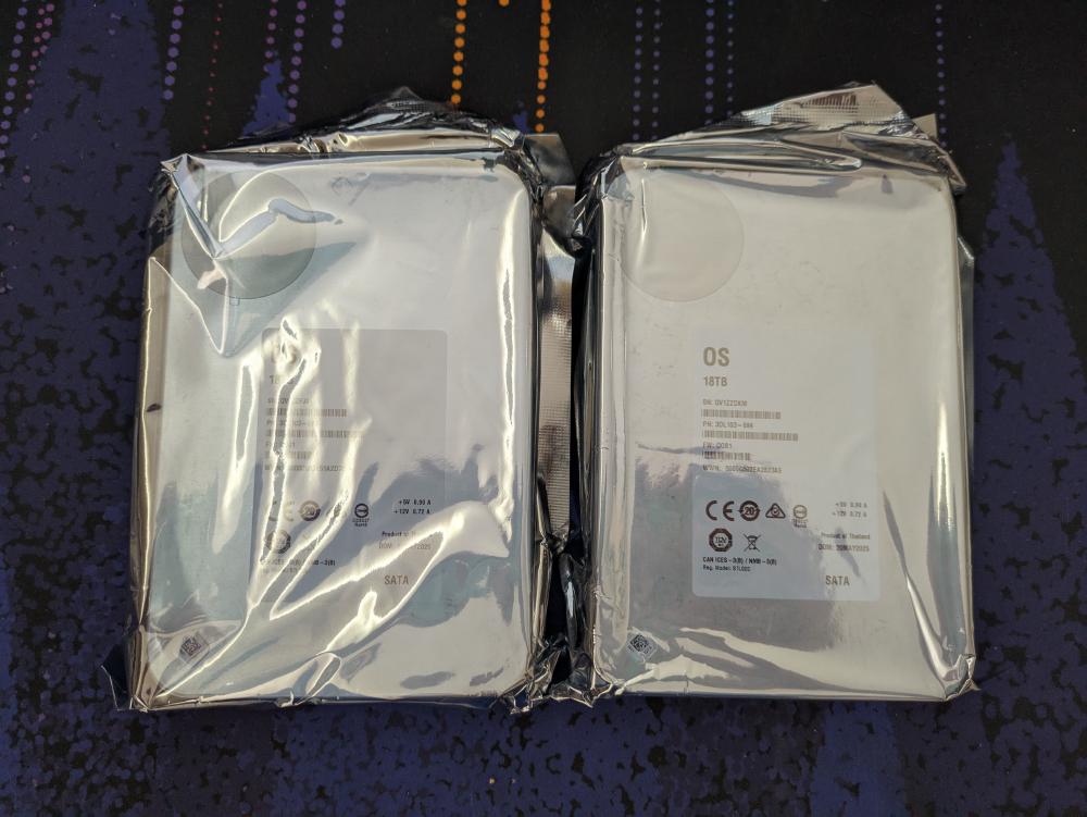 Drives in anti-static bags.