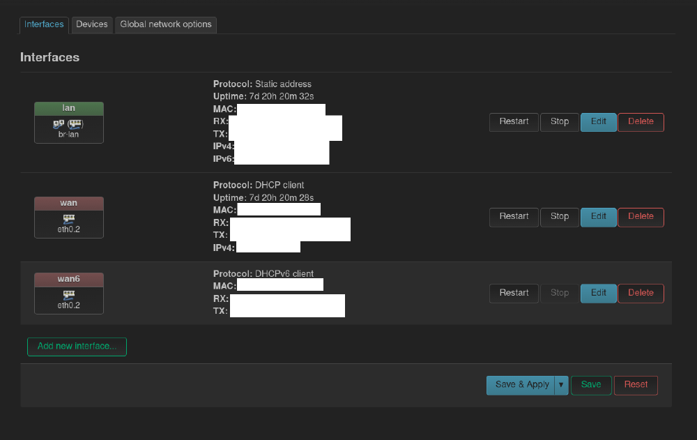 Interface was still there, just not in a happy state.