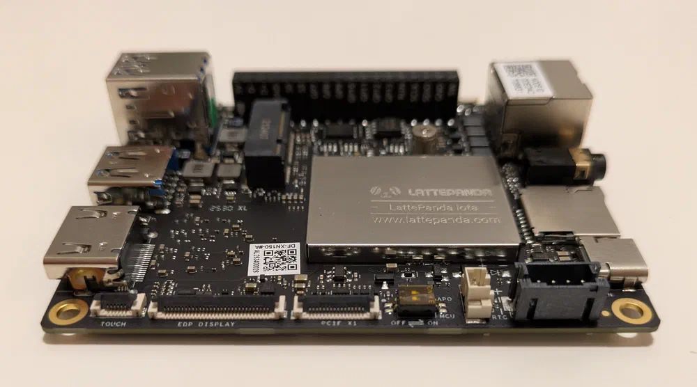 Side view, including the PCIe x1 connector.