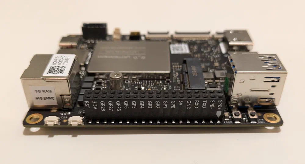 Side view, with GPIO connections prominent.