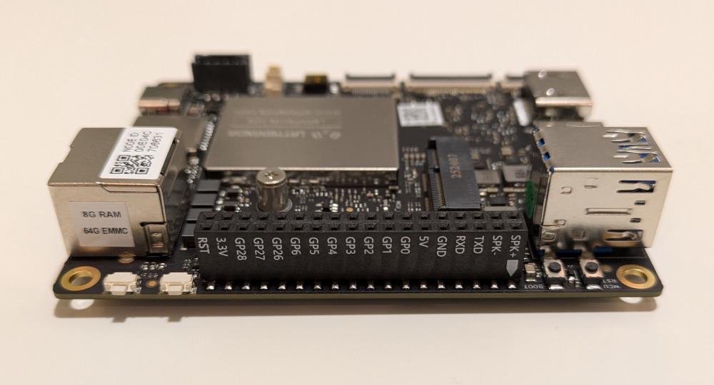 Side view, with GPIO connections prominent.