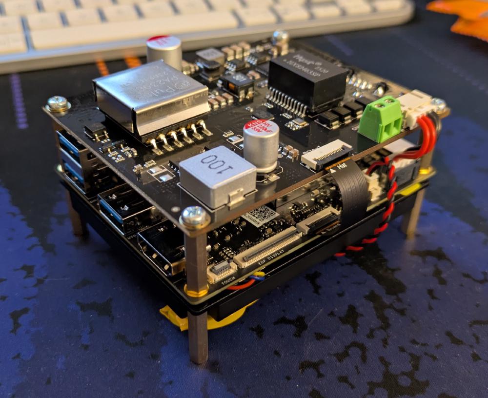 PoE adapter, installed.