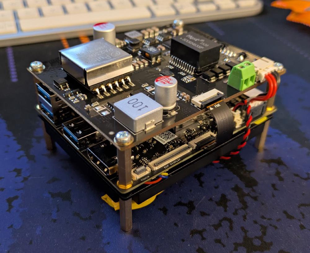 PoE adapter, installed.