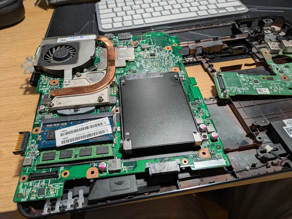 SSD, now mounted.