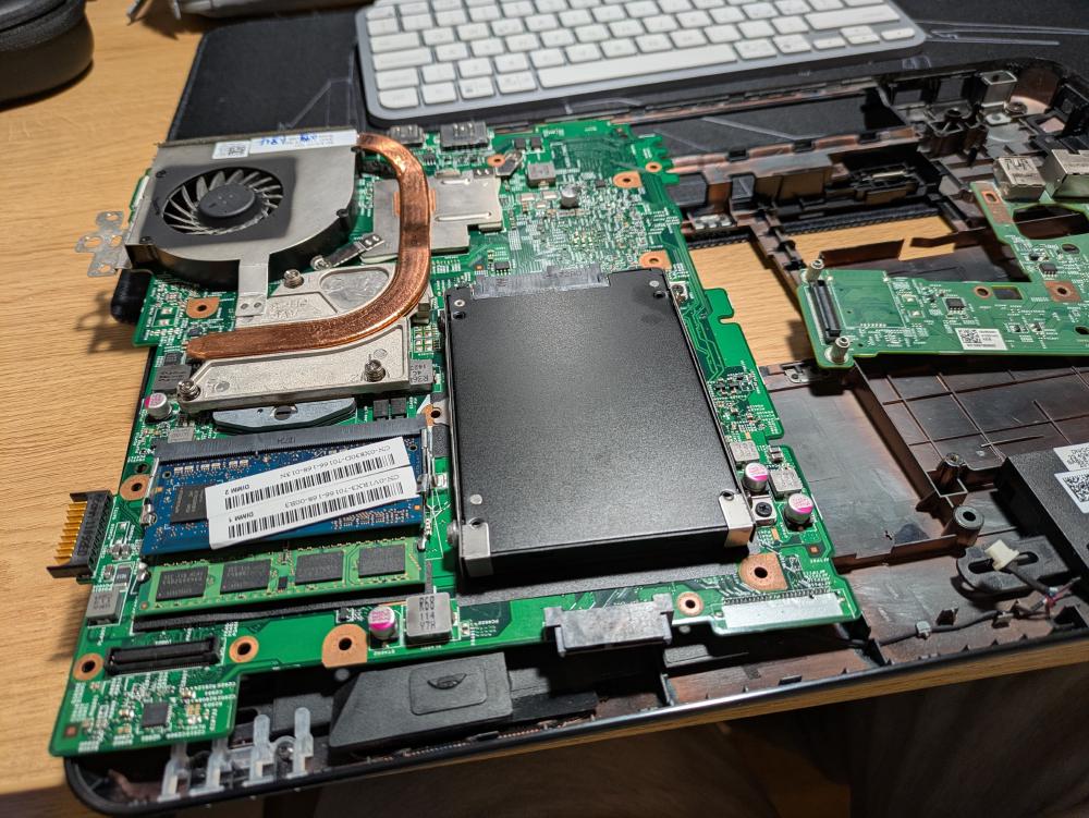 SSD, now mounted.