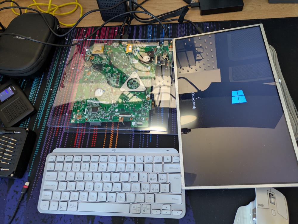 Installing Windows 10.