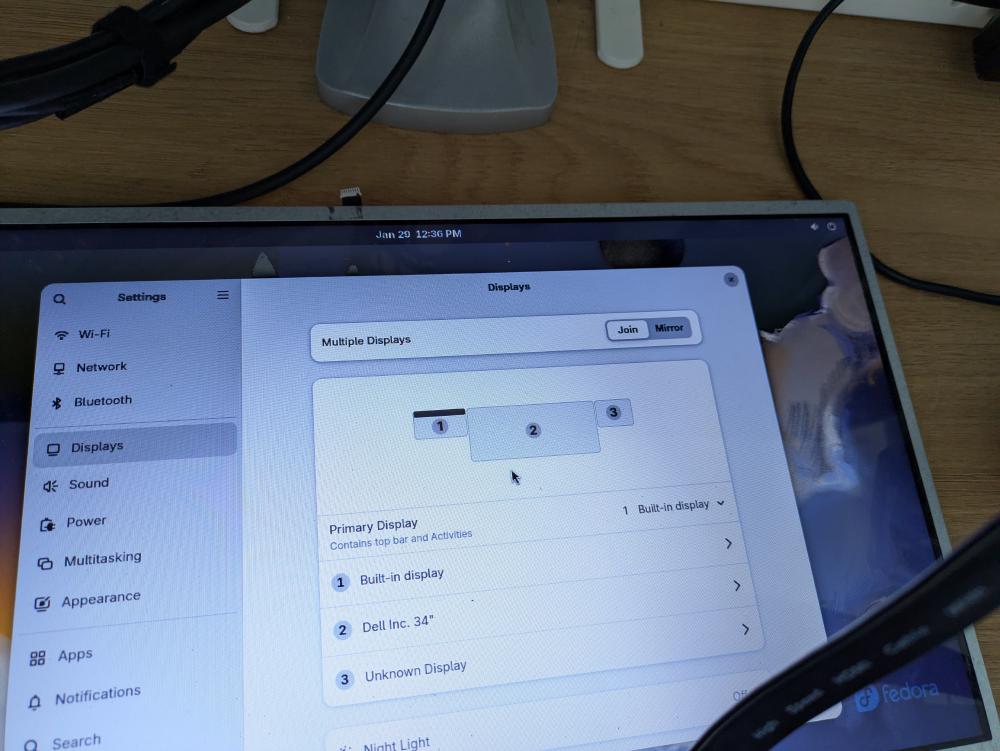 At this time, only two displays were actually connected.