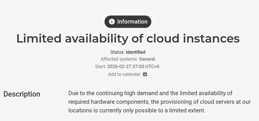 The cloud just stopped scaling