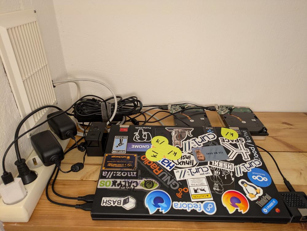 ThinkPad T430 (the server) chilling in the pantry.