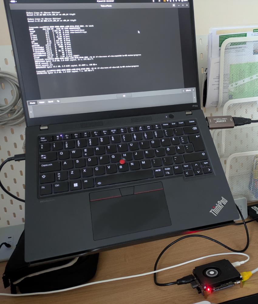 Lattepanda IOTA connected to my laptop via the USB to HDMI adapter.