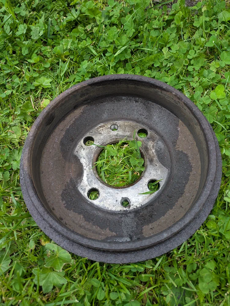 The other side of the brake drum.