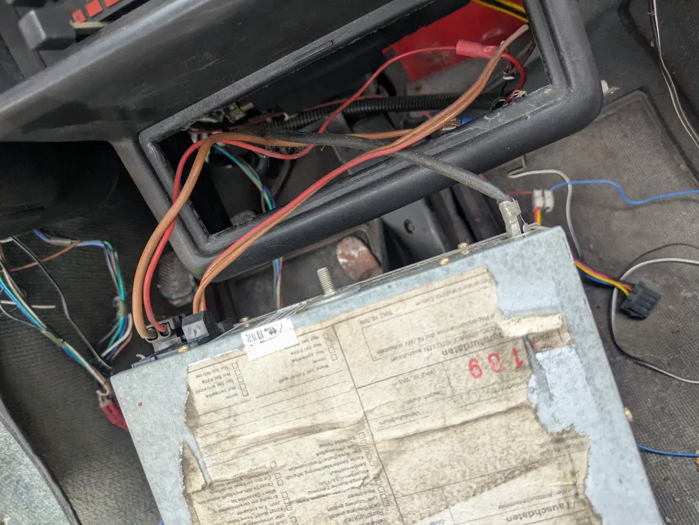 The cassette player/radio was just sitting there. Friction-fit. But it kind of works!